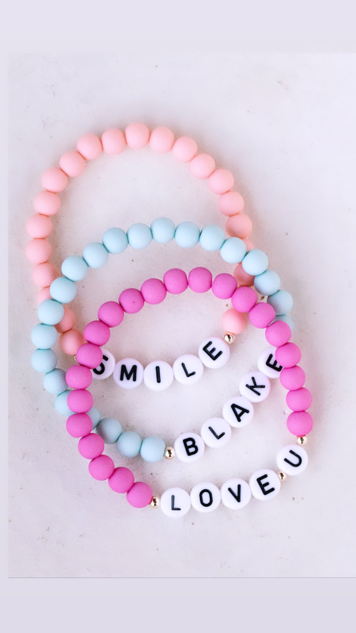 Neon Pink Glass Beads Bracelet By Hidayat